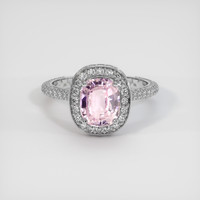 3.07 Ct. Pink Sapphire Ring, Platinum 950 1