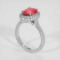 2.50 Ct. Padparadscha Sapphire Ring, Platinum 950 2