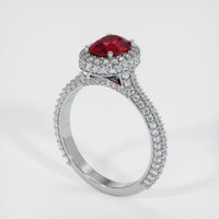 Pave Ruby Ring 1.28 Ct., Platinum 950 Preview
