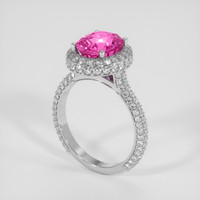 3.09 Ct. Pink Sapphire Ring, Platinum 950 2