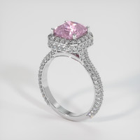 3.11 Ct. Pink Sapphire Ring, Platinum 950 2