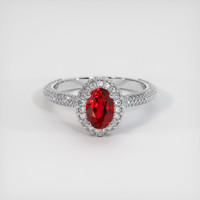 0.83 Ct. Ruby Ring, Platinum 950 1