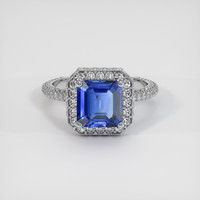 1.70 Ct. Blue Sapphire Ring, Platinum 950 1
