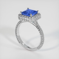 1.70 Ct. Blue Sapphire Ring, Platinum 950 2