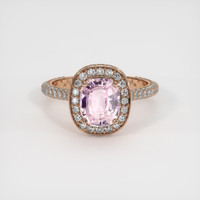 3.07 Ct. Pink Sapphire Ring, 14K Rose Gold 1