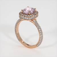 3.07 Ct. Pink Sapphire Ring, 14K Rose Gold 2