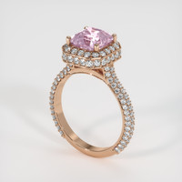 3.11 Ct. Pink Sapphire Ring, 14K Rose Gold 2