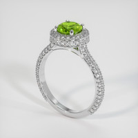 1.03 Ct. Green Demantoid Garnet Ring, 10K White Gold 2