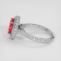 2.50 Ct. Padparadscha Sapphire Ring, 14K White Gold 4