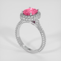 2.02 Ct. Padparadscha Sapphire Ring, 14K White Gold 2