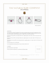 Ruby Ring 0.55 Ct., 14K White Gold Appraisal