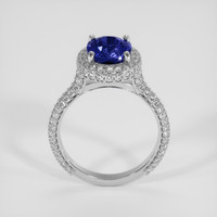 3.17 Ct. Blue Sapphire Ring, 14K White Gold 3