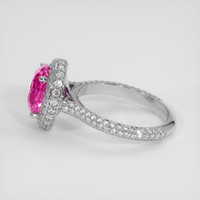 3.09 Ct. Pink Sapphire Ring, 14K White Gold 4