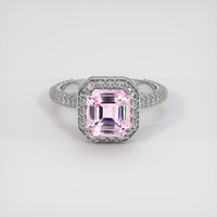 3.11 Ct. Pink Sapphire Ring, 14K White Gold 1