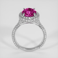 4.03 Ct. Pink Sapphire Ring, 14K White Gold 3