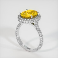 7.92 Ct. Yellow Sapphire Ring, 14K White Gold 2