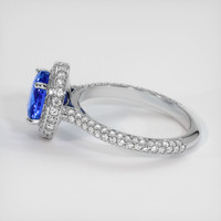 3.04 Ct. Blue Sapphire Ring, 18K White Gold 4