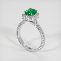 1.30 Ct. Emerald Ring, 18K White Gold 2