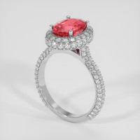 2.50 Ct. Padparadscha Sapphire Ring, 18K White Gold 2