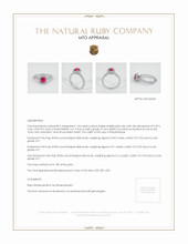 Ruby Ring 1.04 Ct., 18K White Gold Appraisal