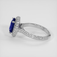 3.17 Ct. Blue Sapphire Ring, 18K White Gold 4