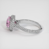3.11 Ct. Pink Sapphire Ring, 18K White Gold 4