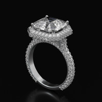 10.15 Ct. Sapphire Ring, 18K White Gold 2