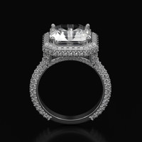 10.15 Ct. Sapphire Ring, 18K White Gold 3