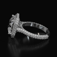 10.15 Ct. Sapphire Ring, 18K White Gold 4
