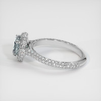 1.06 Ct. Greyish Blue Sapphire Ring, 18K White Gold 4