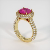 4.57 Ct. Pink Sapphire Ring, 10K Yellow Gold 2
