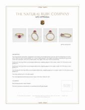 Ruby Ring 0.55 Ct., 14K Yellow Gold Appraisal