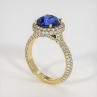 4.14 Ct. Sapphire Ring, 18K Yellow Gold 2