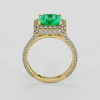 2.09 Ct. Emerald Ring, 18K Yellow Gold 3