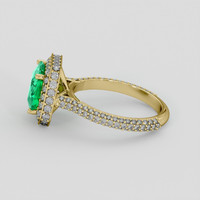 2.09 Ct. Emerald Ring, 18K Yellow Gold 4