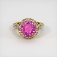 4.57 Ct. Pink Sapphire Ring, 18K Yellow Gold 1