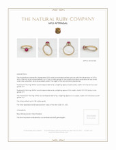 Ruby Ring 0.55 Ct., 18K Yellow Gold Appraisal