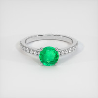 0.77 Ct. Emerald Ring, Platinum 950 1