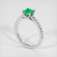 0.77 Ct. Emerald Ring, Platinum 950 2