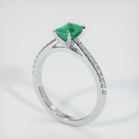 0.88 Ct. Emerald Ring, Platinum 950 2