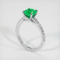 1.10 Ct. Emerald Ring, Platinum 950 2