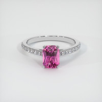 1.26 Ct. Pink Sapphire Ring, Platinum 950 1