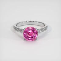 2.66 Ct. Pink Sapphire Ring, Platinum 950 1