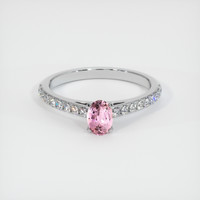 0.54 Ct. Pink Sapphire Ring, Platinum 950 1