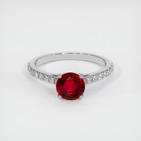 1.30 Ct. Ruby Ring, Platinum 950 1