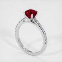 1.30 Ct. Ruby Ring, Platinum 950 2