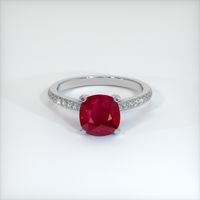 2.17 Ct. Ruby Ring, Platinum 950 1