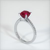 2.17 Ct. Ruby Ring, Platinum 950 2