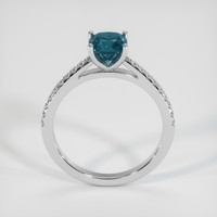 1.37 Ct. Greenish Blue Sapphire Ring, Platinum 950 3