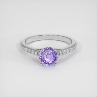 1.33 Ct. Purple Sapphire Ring, Platinum 950 1